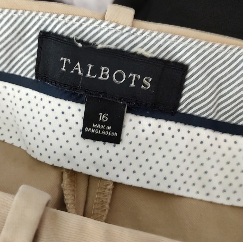 Talbots Curvy Tan Capri Pants 16 - Picture 8 of 10